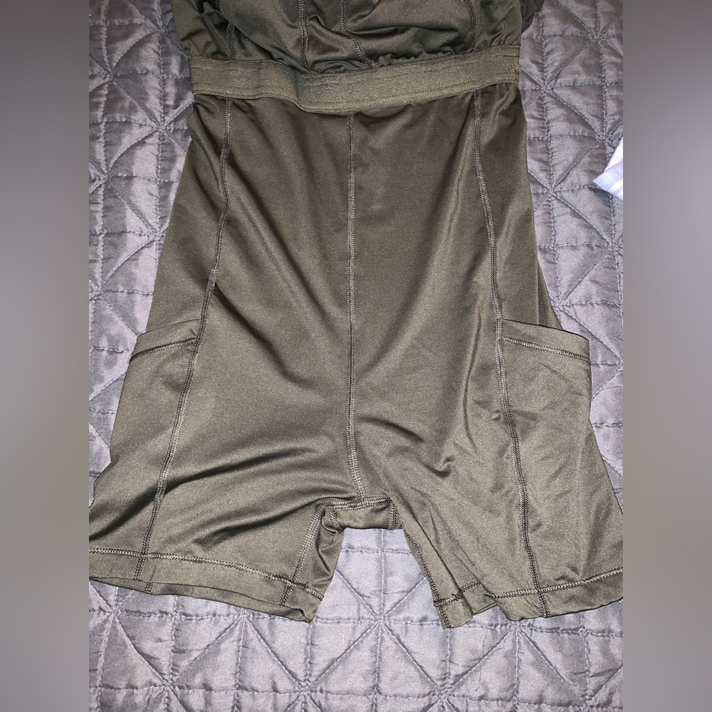 Lined knit dress- Olive color - Picture 5 of 8